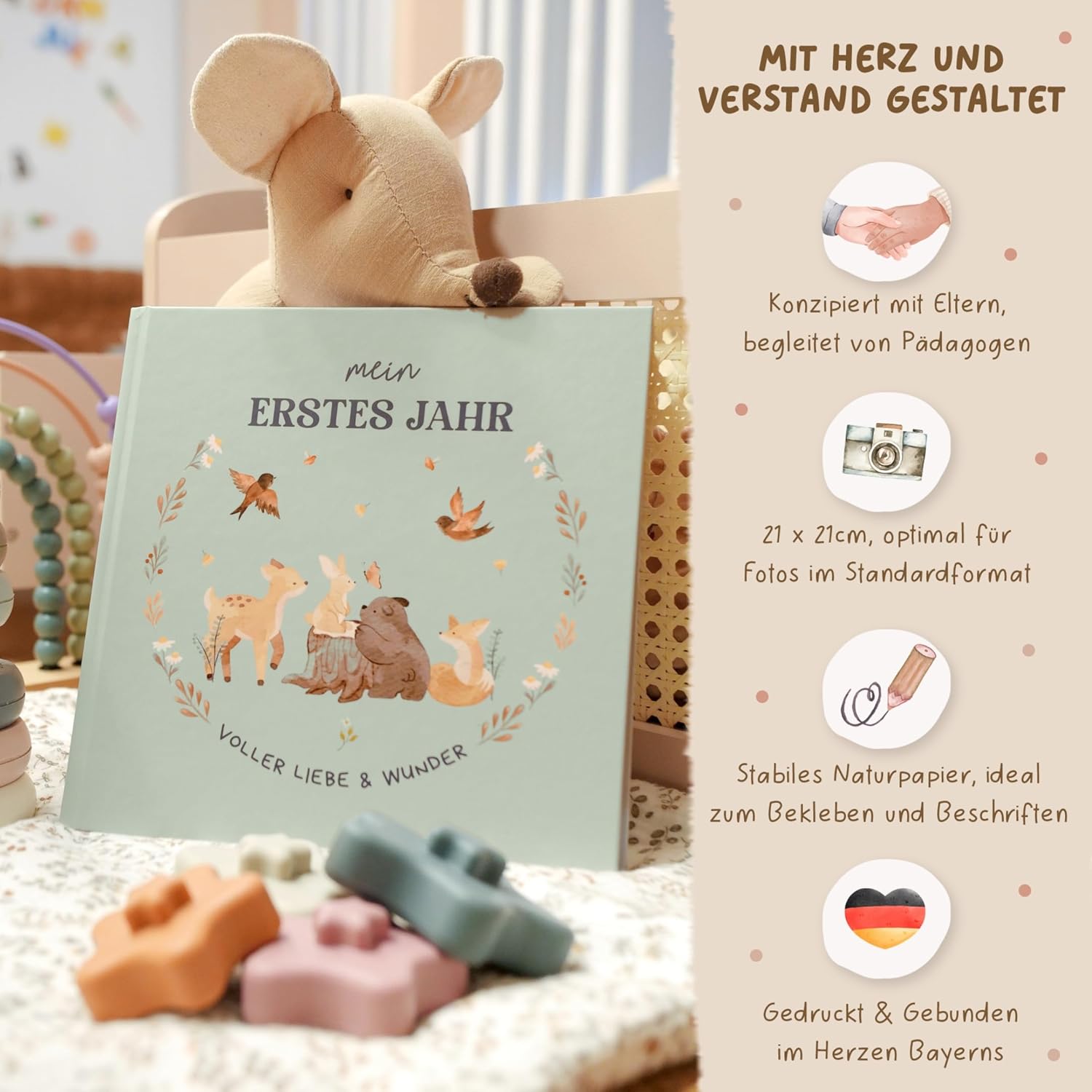 Glücksnest Mein erstes Jahr: Babyalbum mit 138 Stickern & kreativen Vorlagen Glücksnest Mein erstes Jahr: Babyalbum mit 138 Stickern & kreativen Vorlagen