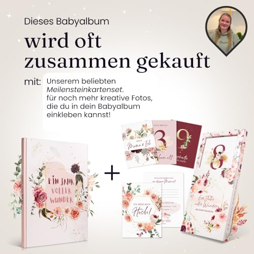 Eulentaler Babytagebuch „Mein erstes Jahr" – DIN A4, Rosa für Mädchen