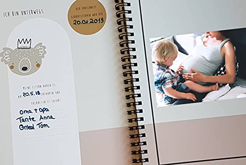 Babyalbum „Mein erstes Jahr" zum Ausfüllen – Doppelseite pro Monat