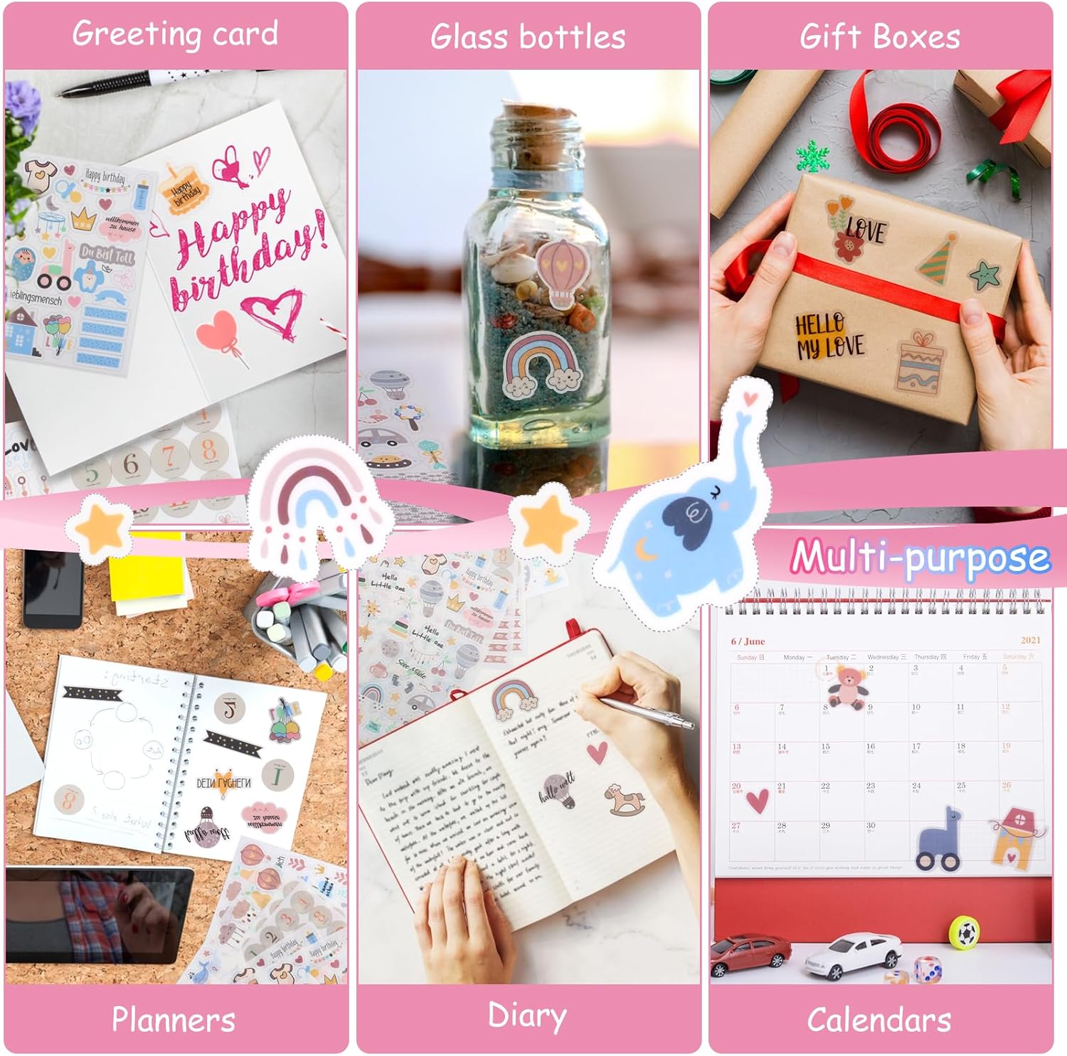 Baby Sticker-Set mit 424 Motiven, Ideal für Fotoalben und Geschenke Baby Sticker-Set mit 424 Motiven, Ideal für Fotoalben und Geschenke