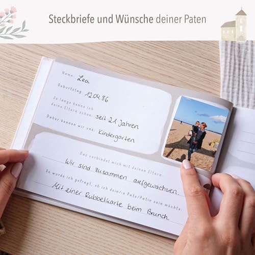 mintkind Erinnerungsalbum „Meine Taufe" Beige – Taufgeschenk