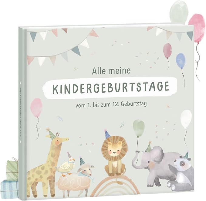 mintkind Erinnerungsalbum Kindergeburtstag Salbei (1–12 Jahre)