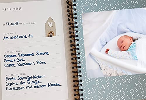 Babyalbum „Mein erstes Jahr" zum Ausfüllen – Doppelseite pro Monat