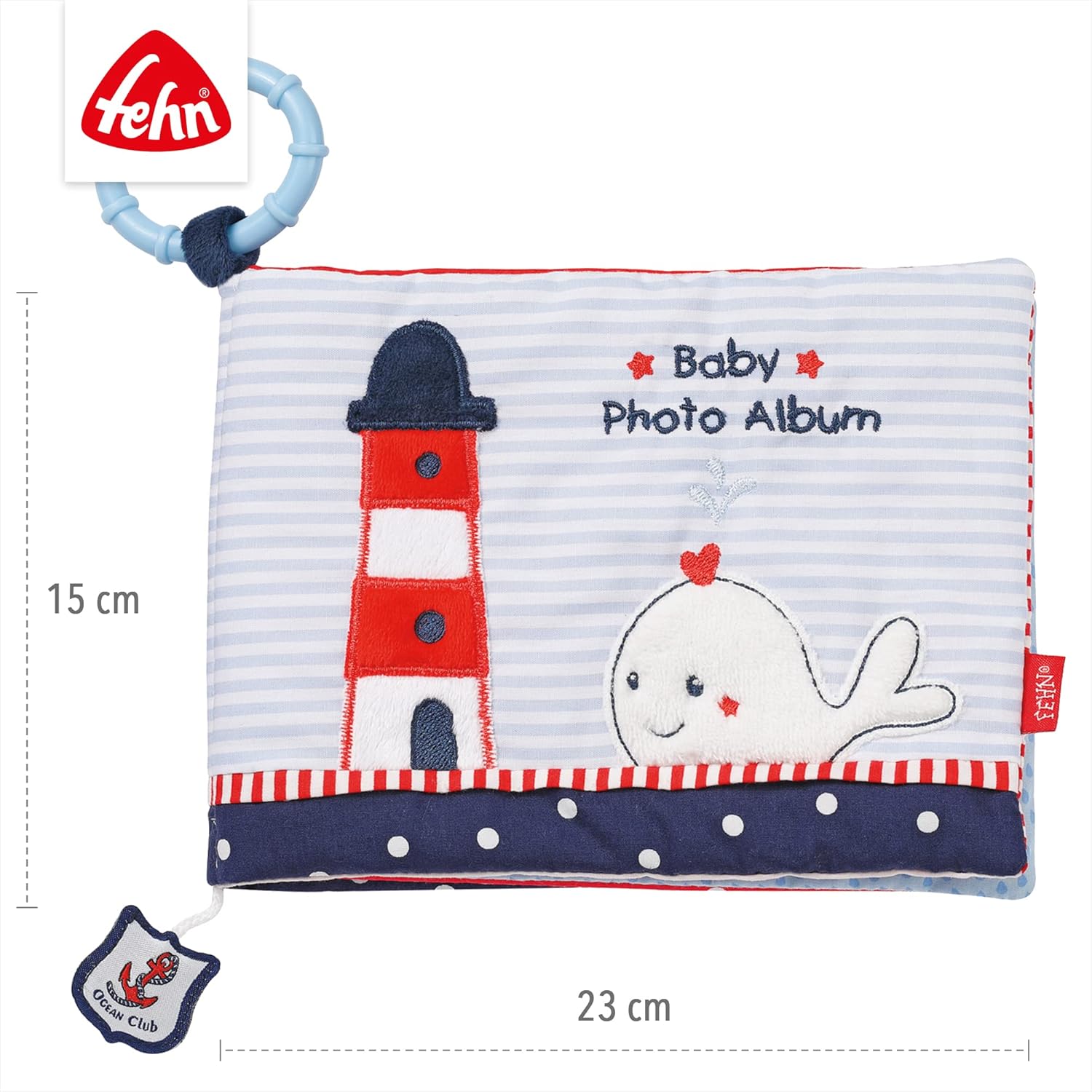 Fehn Fotoalbum Ocean Club: Stoff-Fotobuch für Babys