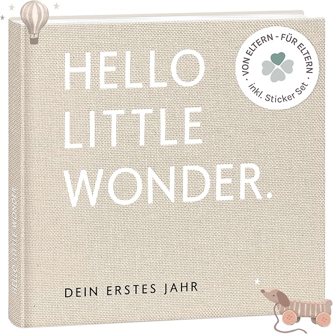mintkind Babytagebuch „Mein erstes Jahr" Coffee Table Edition – Leinen Beige