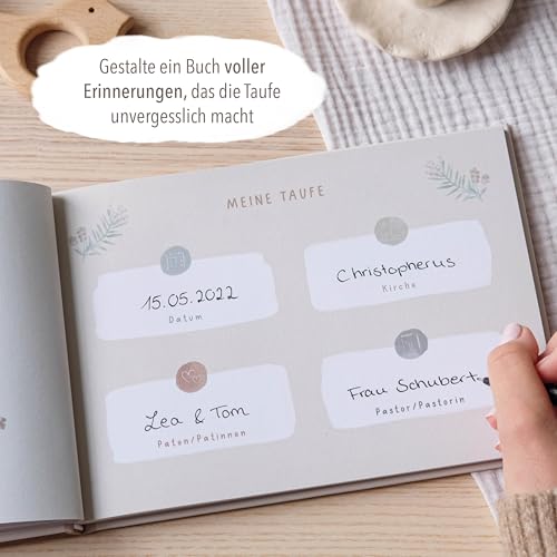 mintkind Erinnerungsalbum „Meine Taufe" Beige – Taufgeschenk