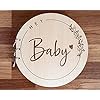 Mikito Babyparty-Gästebuch „Hey Baby" mit Holzeinband