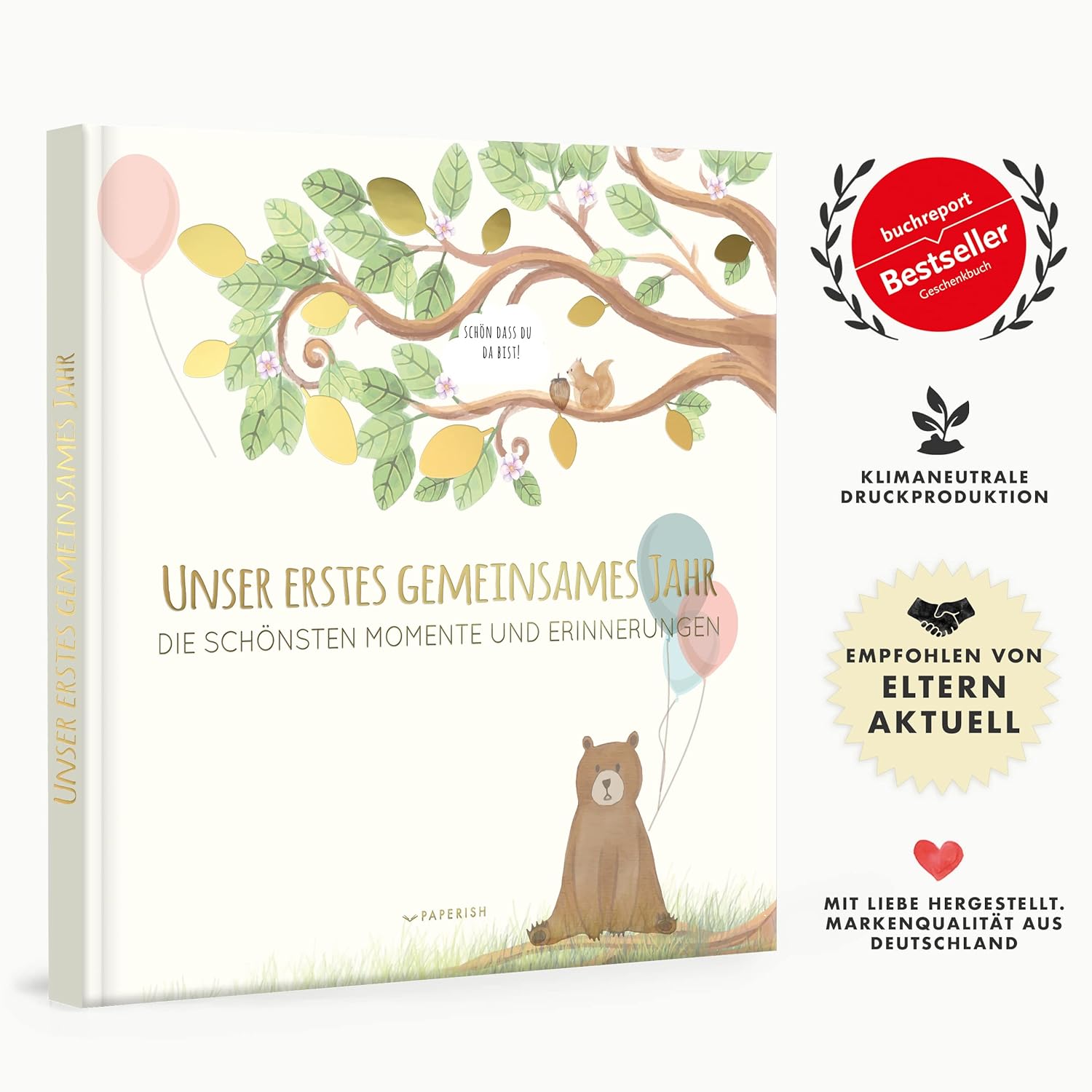 Babyalbum - UNSER ERSTES GEMEINSAMES JAHR: Ein bezauberndes Erinnerungsalbum zur Geburt