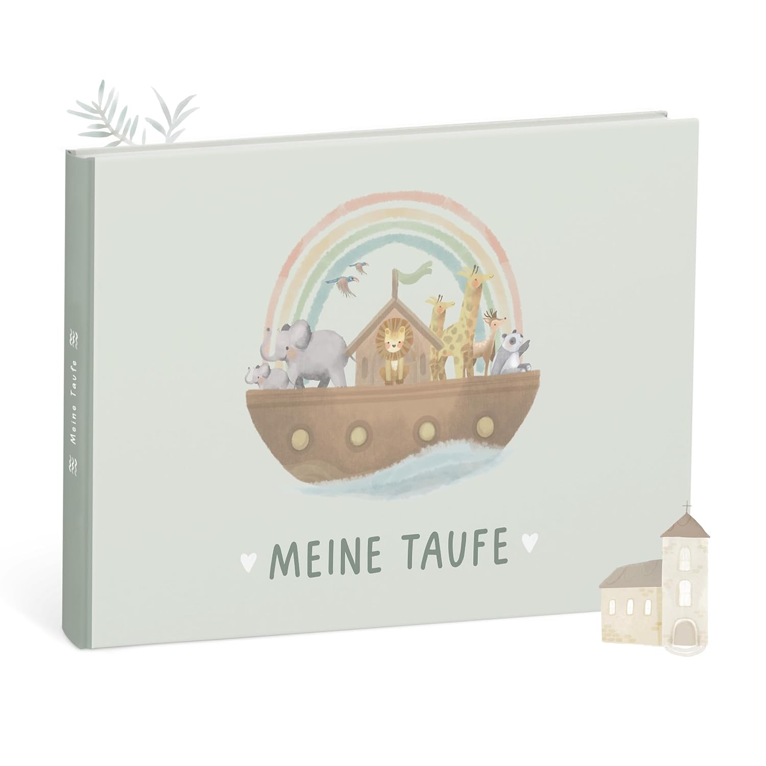 mintkind Taufbuch „Meine Taufe – Arche" Salbei – Geschenk zur Taufe