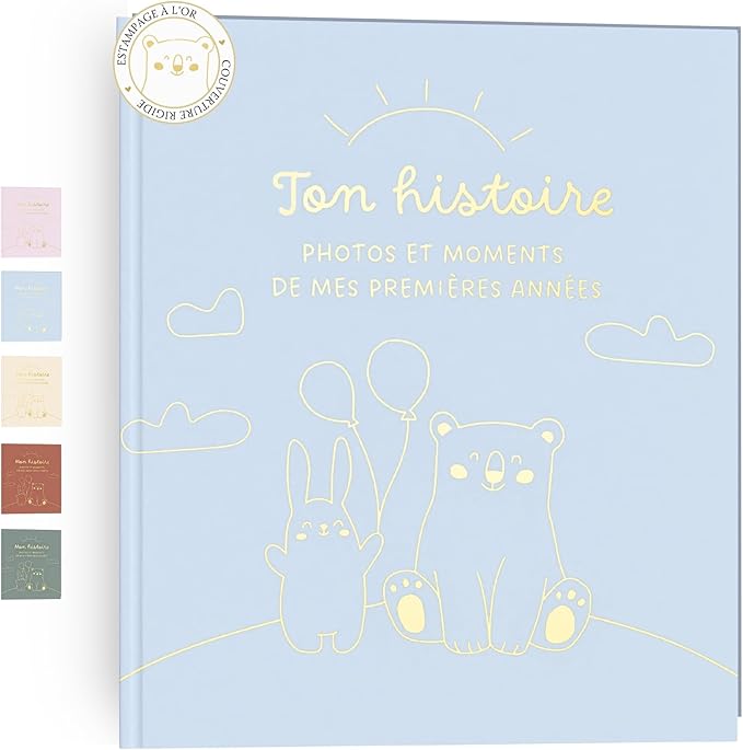 HuBorns Babyalbum „Mein erstes Jahr" bis 5 Jahre, mit Stickern