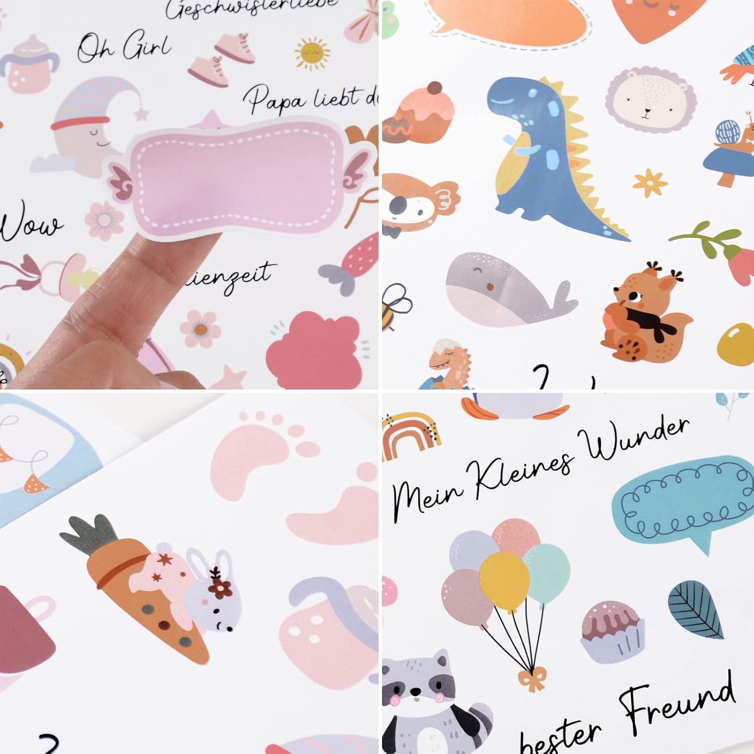 A4 Babyparty Aufkleber-Set mit 330+ Motiven für Scrapbooking und Geschenke A4 Babyparty Aufkleber-Set mit 330+ Motiven für Scrapbooking und Geschenke