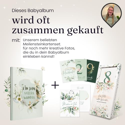 Eulentaler Babyalbum „Mein erstes Jahr" – DIN A4, geschlechtsneutral (Grün)