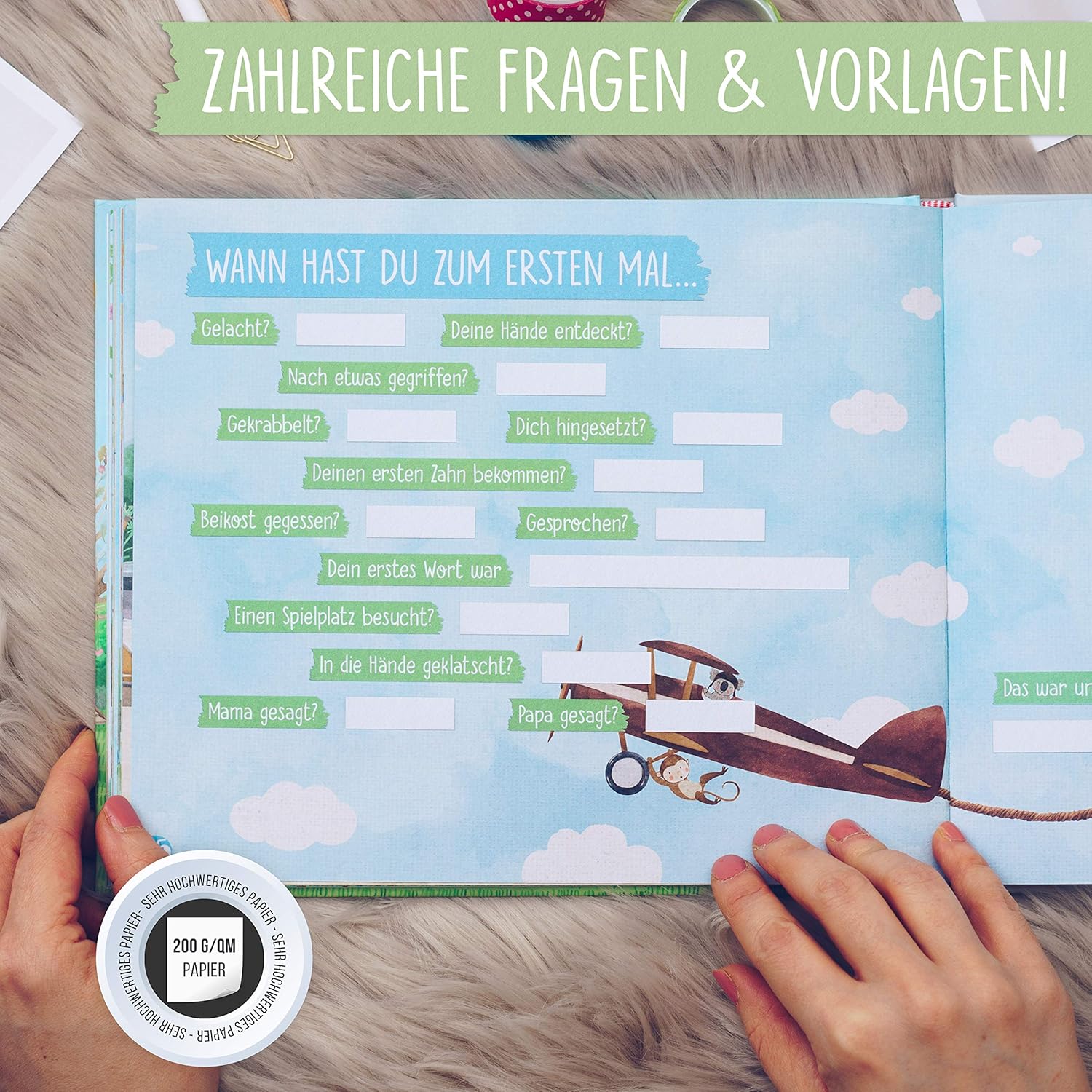 TWIVEE Babyalbum - Mein erstes Jahr - Unisex Erinnerungsbuch TWIVEE Babyalbum - Mein erstes Jahr - Unisex Erinnerungsbuch