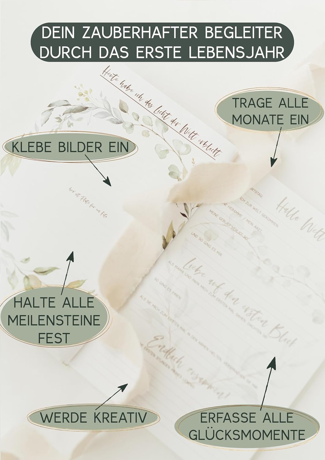 HIMMEL.HERZ.PAPIER® Mein erstes Jahr Babyalbum - Erinnerungsbuch und Baby Tagebuch HIMMEL.HERZ.PAPIER® Mein erstes Jahr Babyalbum - Erinnerungsbuch und Baby Tagebuch