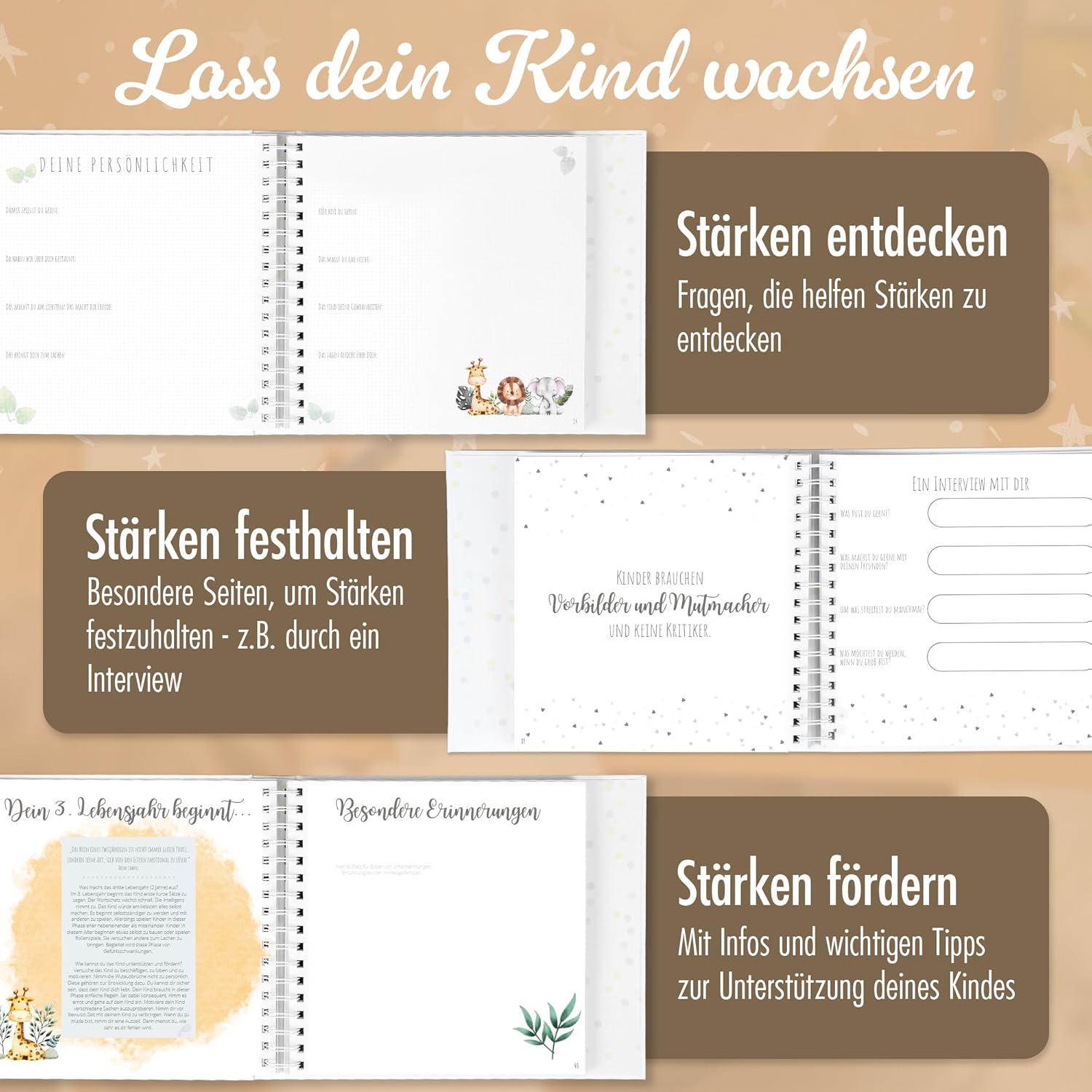 LITLHERO Erinnerungsbuch Baby - Liebevoll gestaltetes Babyalbum