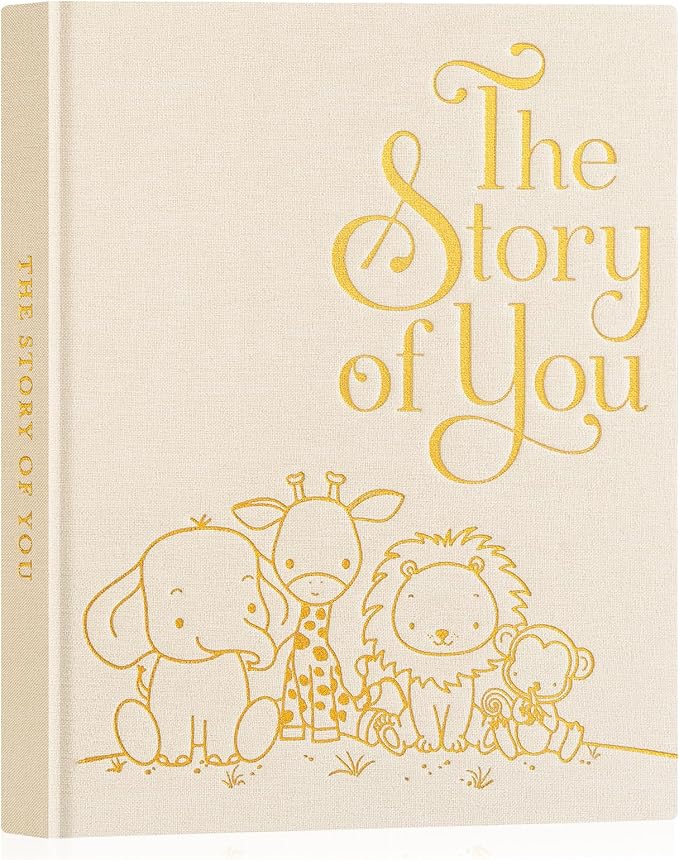 Lanpn „The Story of You" Babytagebuch (5 Jahre) – Leinen Rosa
