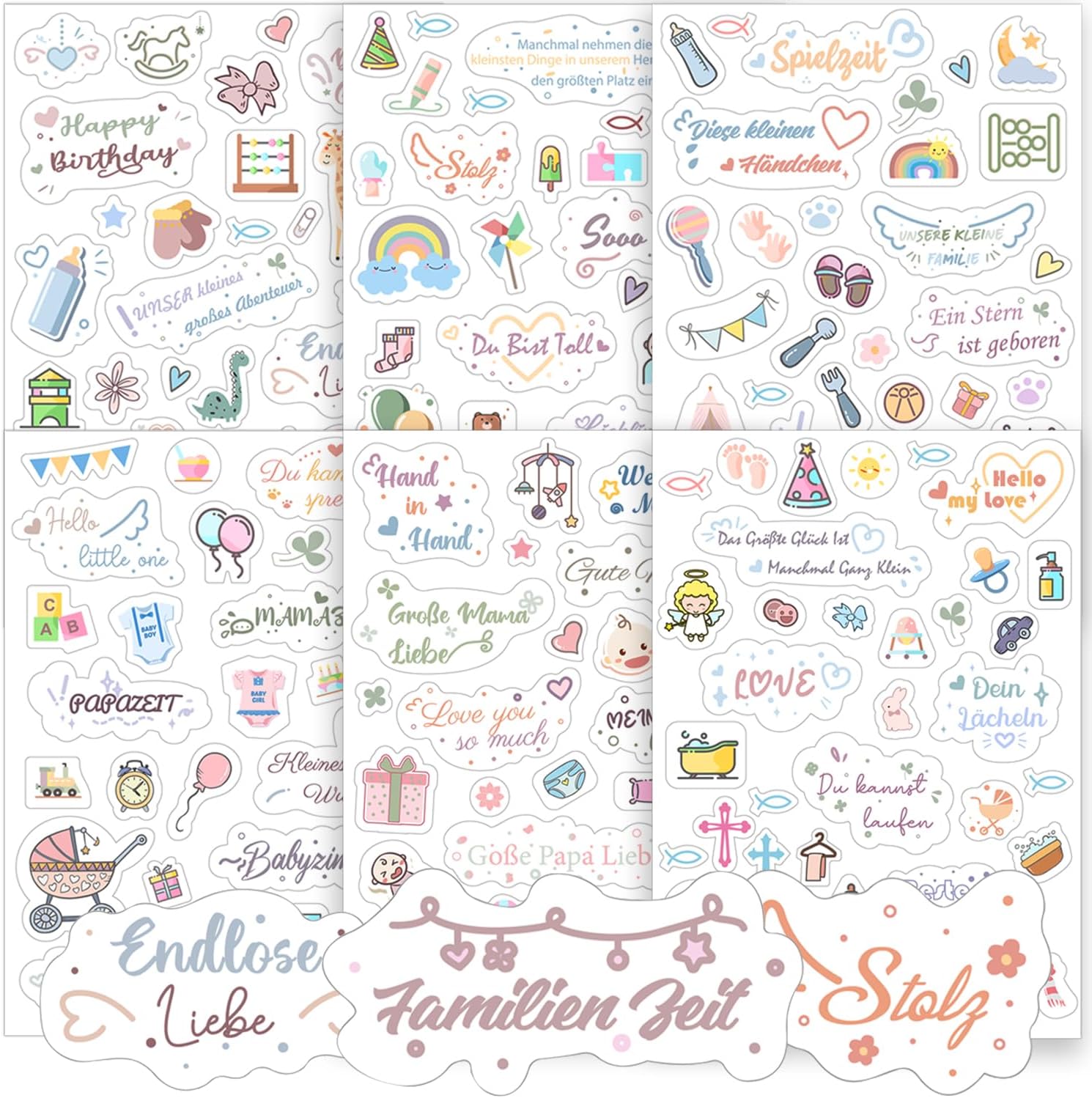 Sticker Babyalbum: 180+ Motiv-Set für Babyparty & Scrapbooking Sticker Babyalbum: 180+ Motiv-Set für Babyparty & Scrapbooking