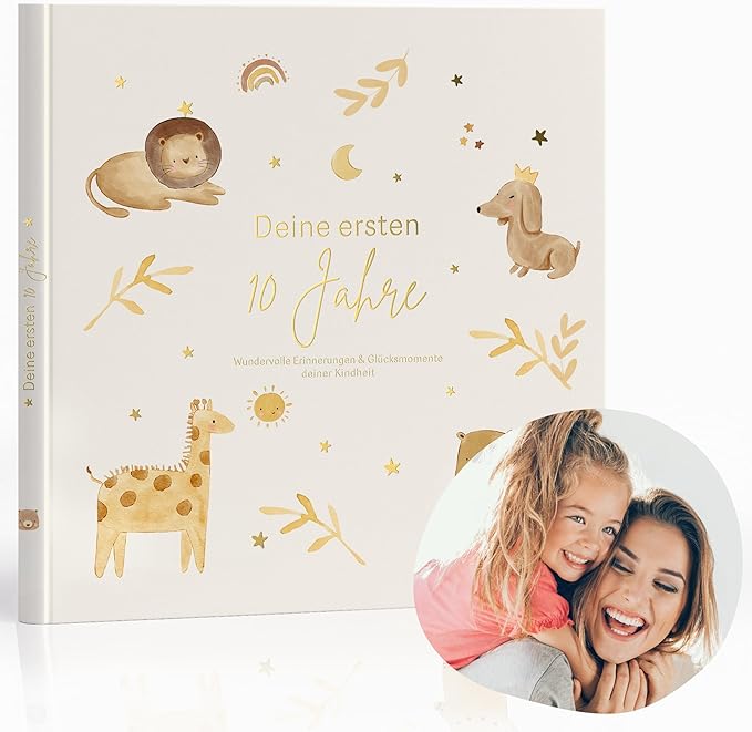 MeinBaby123 Kinderalbum „Deine ersten 10 Jahre" vergoldet – 264 Seiten