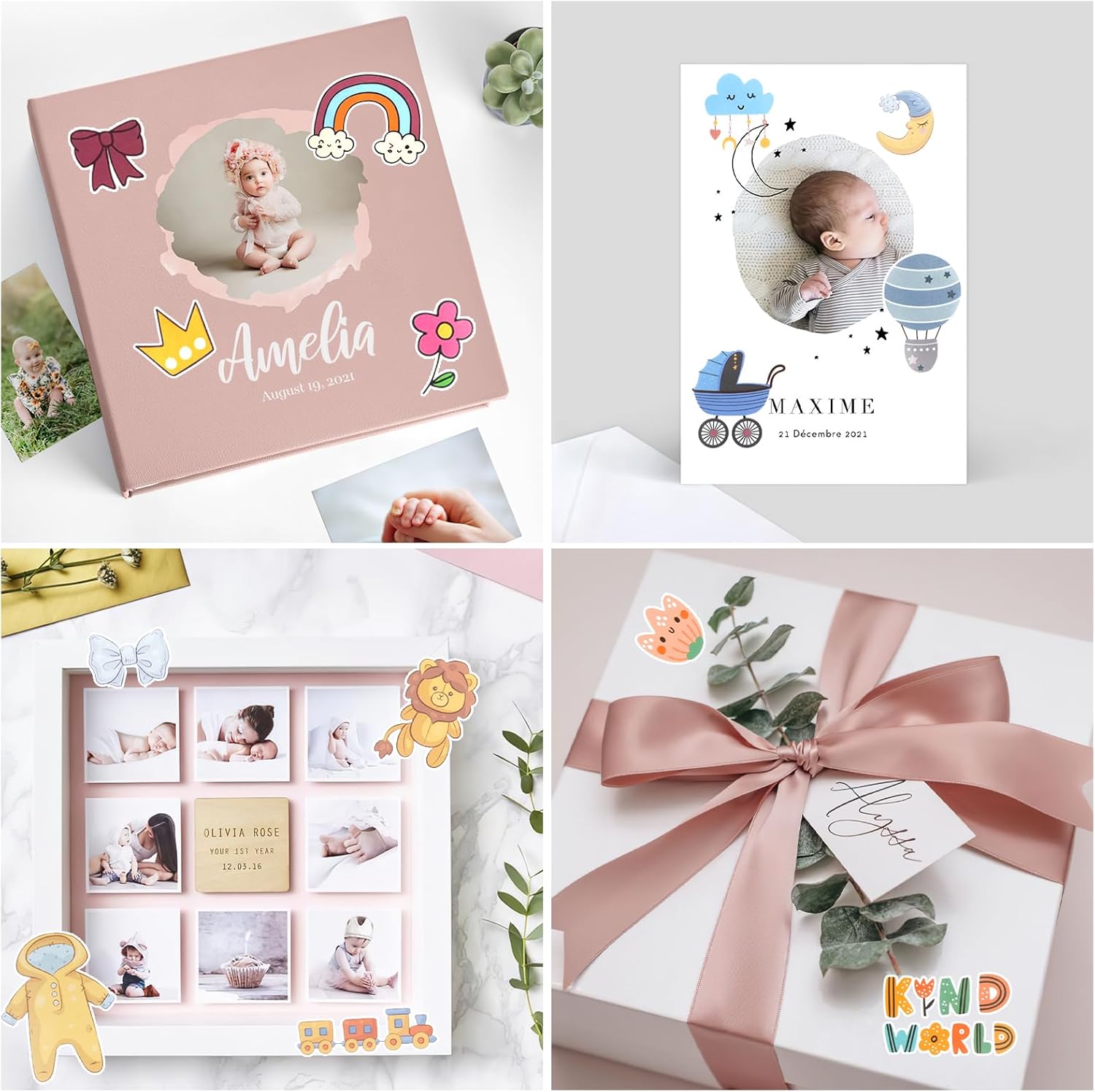 361er Sticker-Set für Babyalben – Erinnerungen festhalten 361er Sticker-Set für Babyalben – Erinnerungen festhalten
