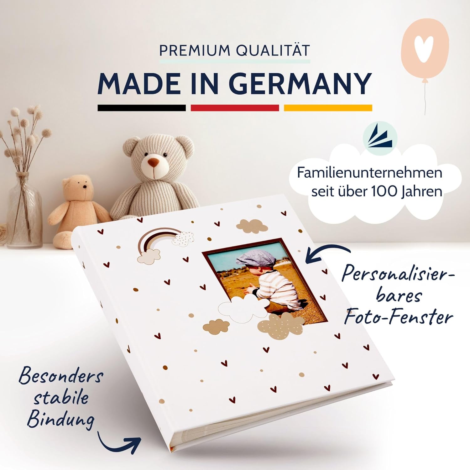 Goldbuch Babyalbum Little Dream - 62 Seiten, Leinenstruktur, ca. 30 x 31 x 4 cm