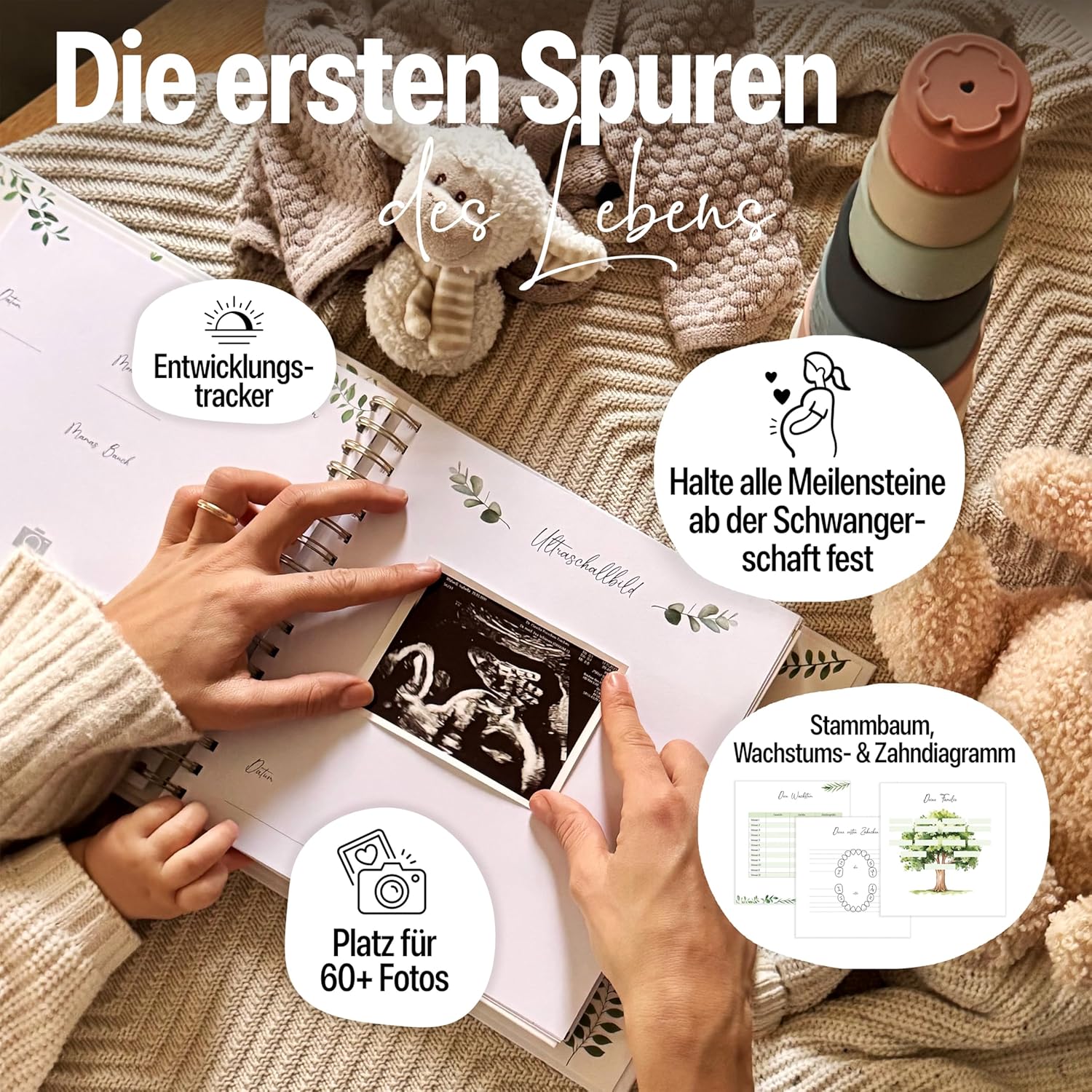 Minime® Babyalbum: Zeitloses Geschenk von Geburt bis zum 5. Lebensjahr