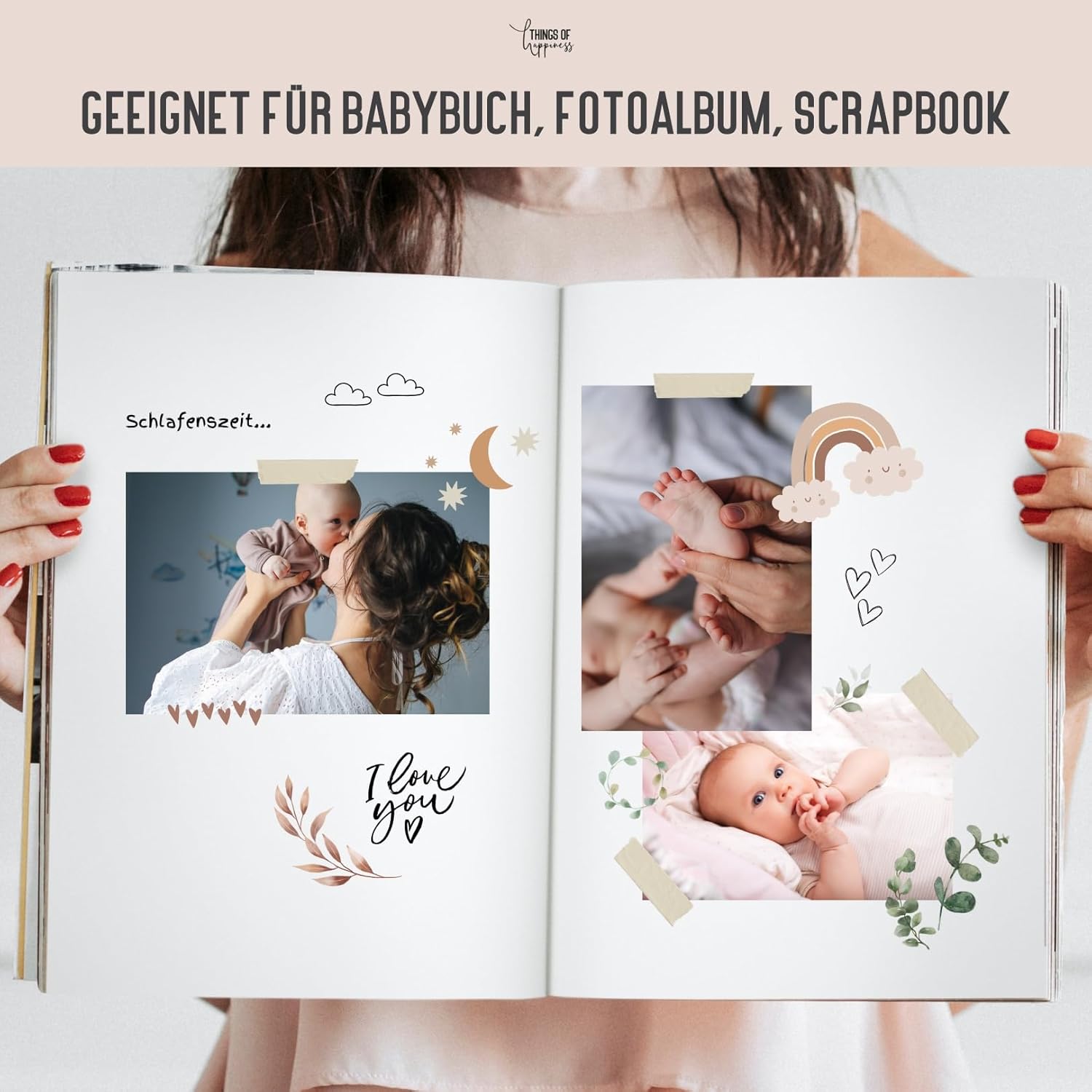 Baby Sticker Set | 197 Aufkleber für Babyalbum & Scrapbook Baby Sticker Set | 197 Aufkleber für Babyalbum & Scrapbook