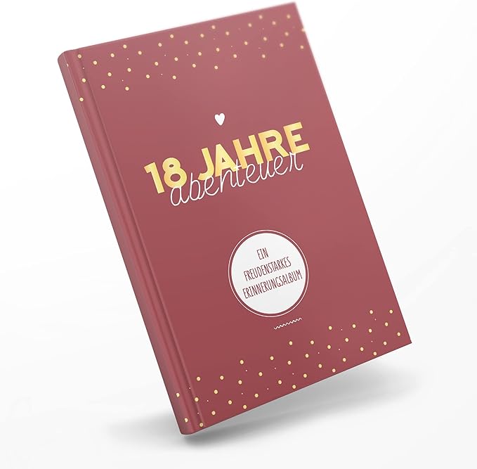 Erinnerungsalbum „Deine ersten 18 Jahre" – A4 Hardcover, 208 Seiten