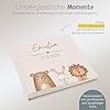 wunderwunsch Baby-Fotoalbum aus Leinen, personalisierbar – Tier-Motiv