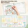 Babytagebuch „Mein erstes Jahr" Leinen mit Waldtieren – 88 Seiten & Abdruck-Set