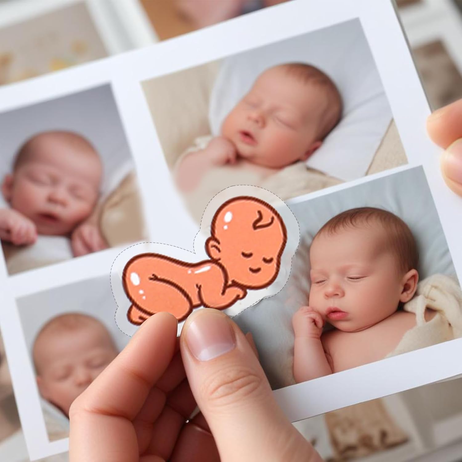 JIEYAO Babyalbum Sticker Set - 204 Aufkleber für Kreativprojekte JIEYAO Babyalbum Sticker Set - 204 Aufkleber für Kreativprojekte