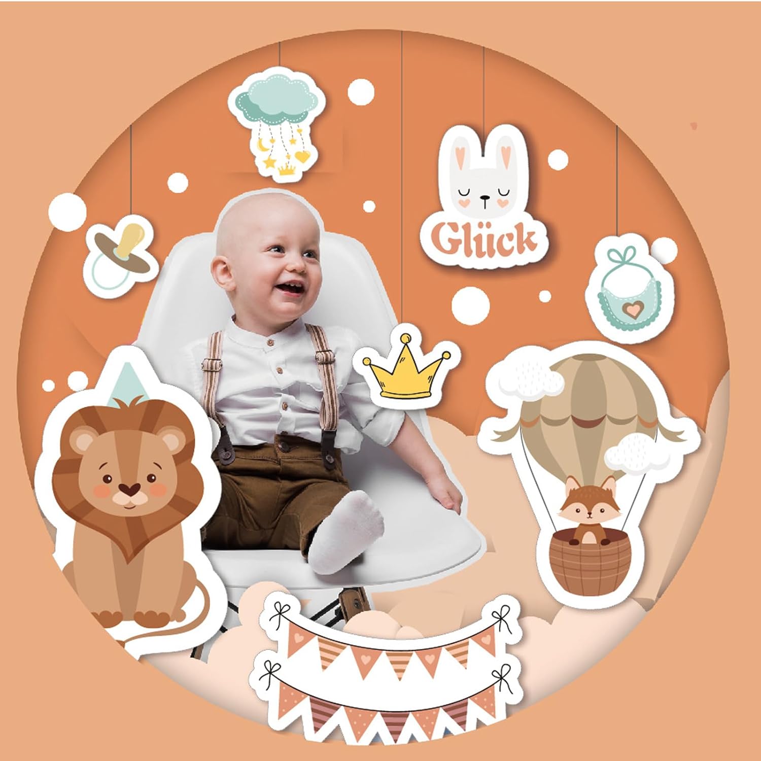 Goiern 212 Stickers Babyalbum - DIY Scrapbooking Aufkleber (4 Stück)