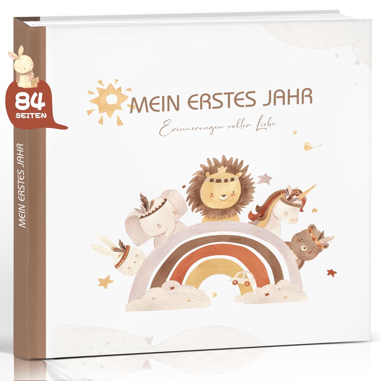 Babyalbum „Mein erstes Jahr" Boho – 84 Seiten Hardcover, pädagogisch