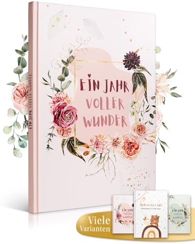 Eulentaler Babytagebuch „Mein erstes Jahr" – DIN A4, Rosa für Mädchen