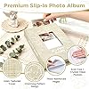 Baby-Fotoalbum 300 Fotos mit Memo & Abdruck-Kit – Leinen Beige