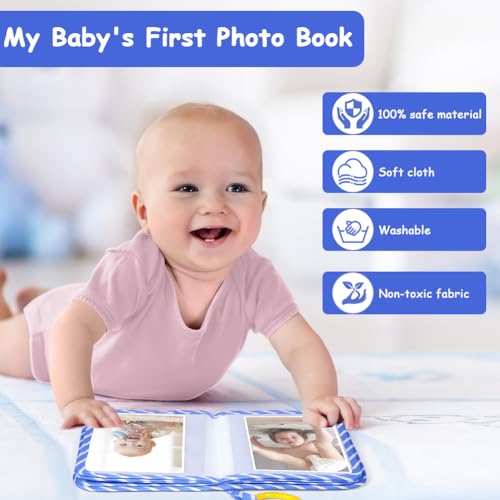 Aolso Baby-Stofffotoalbum mit Anhänger – 17 Fotos, ab 0 Monaten