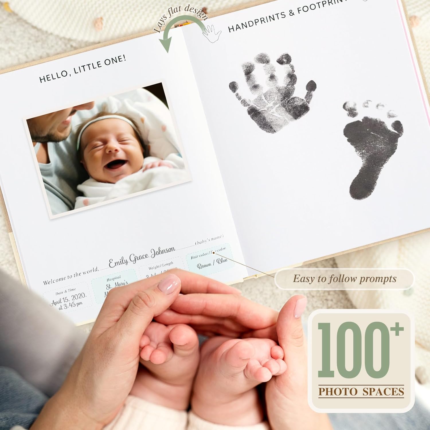 Lanpn Baby Erinnerungsbuch - Story of You - Erste 5 Jahre (154 Seiten)