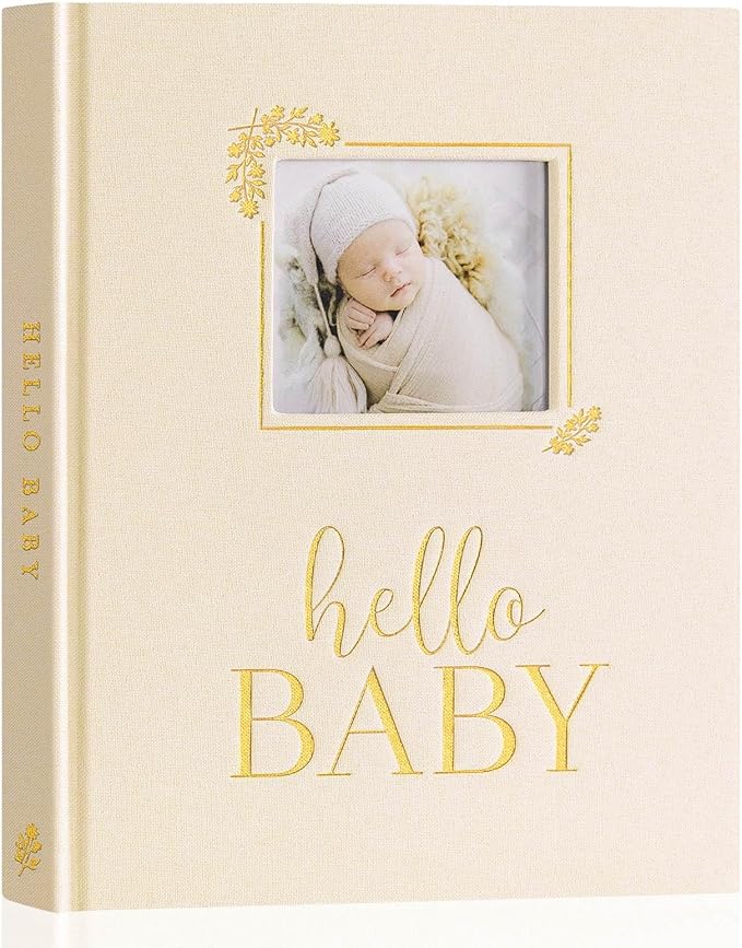 Lanpn Hello Baby Babytagebuch (5 Jahre), Leinen-Hardcover Rosa