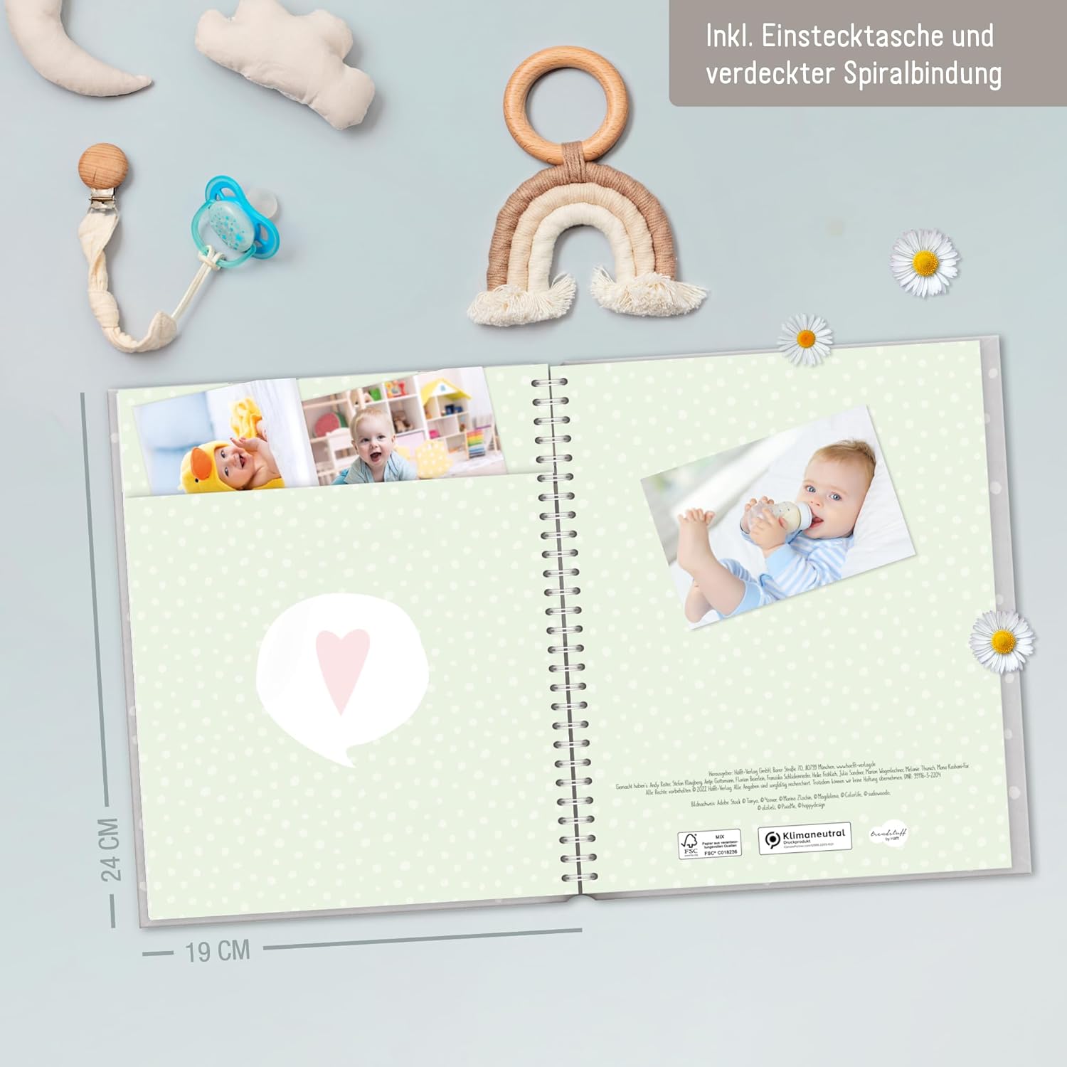 Häfft® Babyalbum 'Dotty Tiger' - Erinnerungsalbum für Schwangerschaft und erstes Jahr Häfft® Babyalbum 'Dotty Tiger' - Erinnerungsalbum für Schwangerschaft und erstes Jahr
