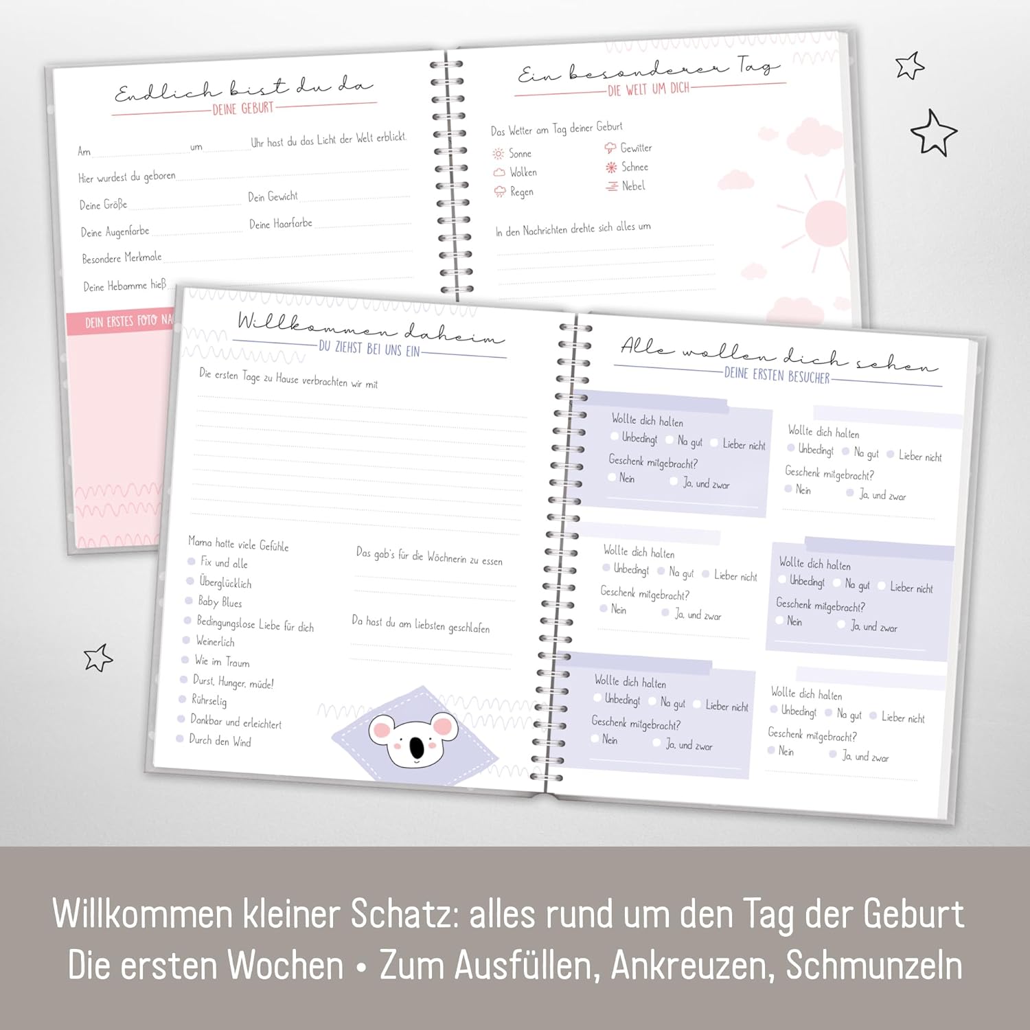 Häfft® Babyalbum 'Dotty Tiger' - Erinnerungsalbum für Schwangerschaft und erstes Jahr Häfft® Babyalbum 'Dotty Tiger' - Erinnerungsalbum für Schwangerschaft und erstes Jahr