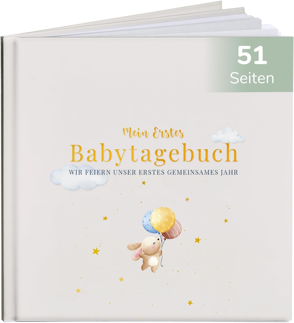 Tiny Trees® Babytagebuch - Erstes Jahr Erinnerungen, 51 Seiten mit Geschenkbox Tiny Trees® Babytagebuch - Erstes Jahr Erinnerungen, 51 Seiten mit Geschenkbox