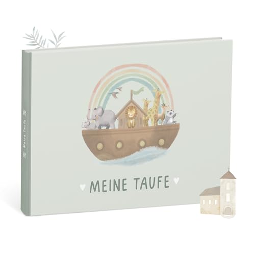 mintkind Taufbuch „Meine Taufe – Arche" Salbei – Geschenk zur Taufe