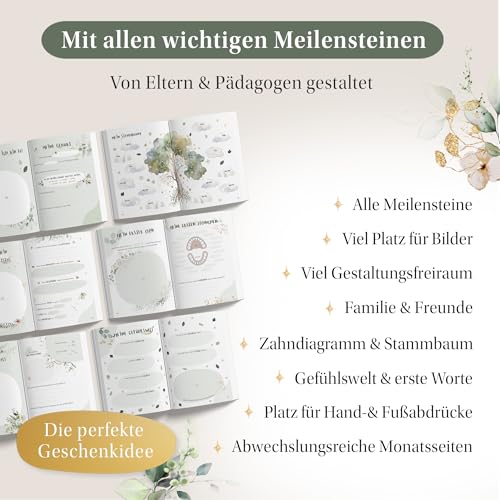 Eulentaler Babyalbum „Mein erstes Jahr" – DIN A4, geschlechtsneutral (Grün)