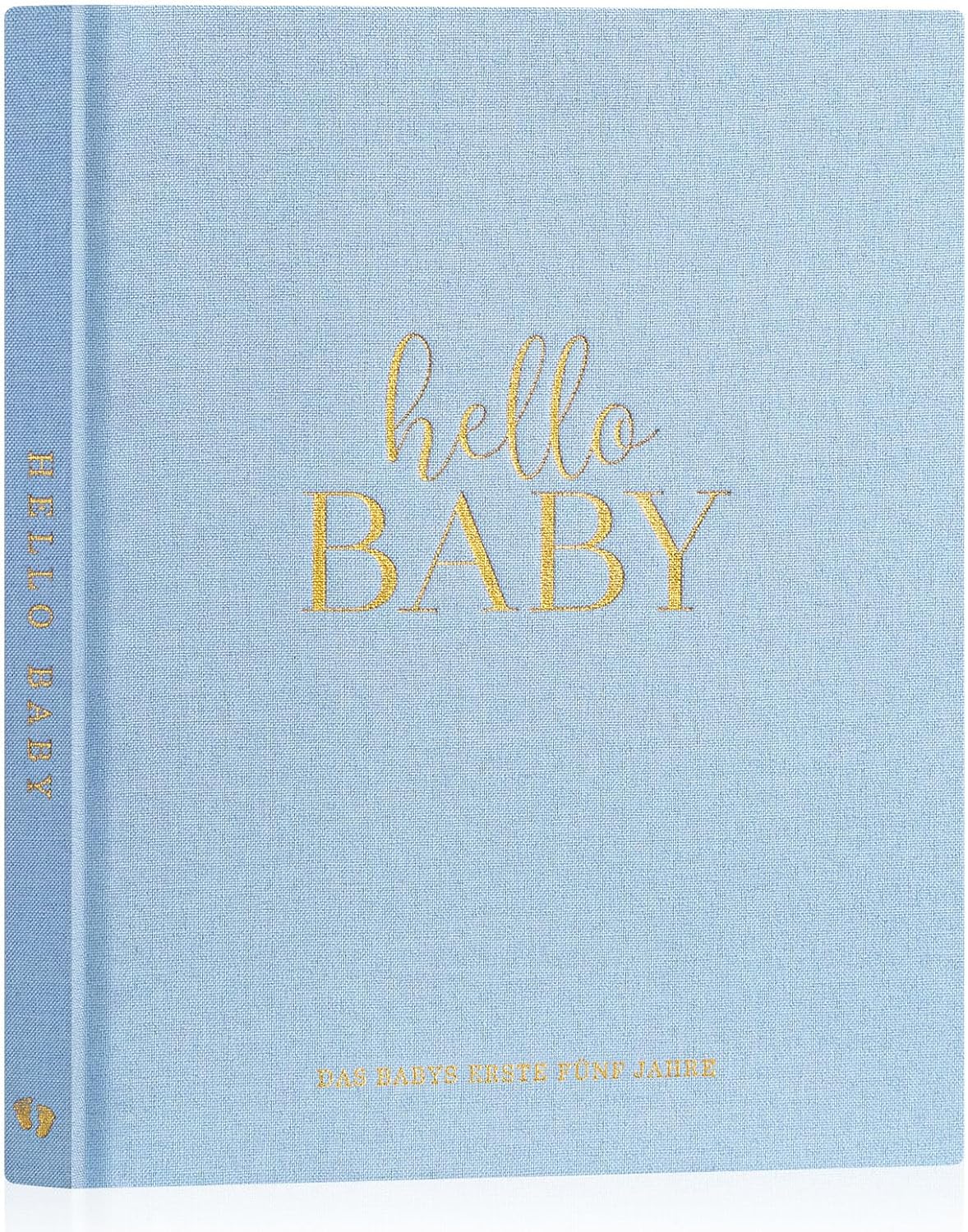Lanpn Babytagebuch: Erinnerungsbuch für die ersten 5 Jahre - Leinen Hardcover