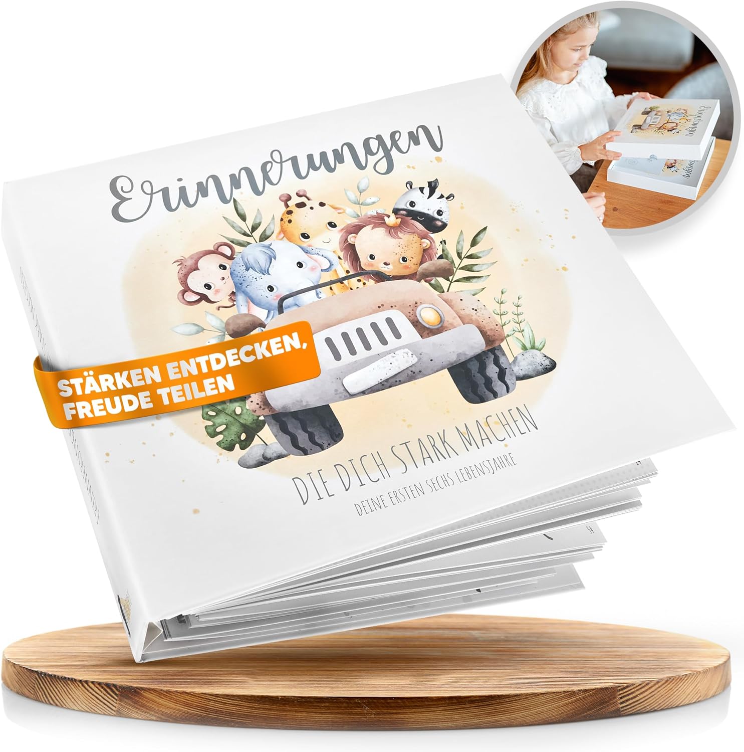 LITLHERO Erinnerungsbuch Baby - Liebevoll gestaltetes Babyalbum