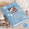 Lanpn Hello Baby Fotoalbum – 300 Fotos (10×15), Leinen bunt