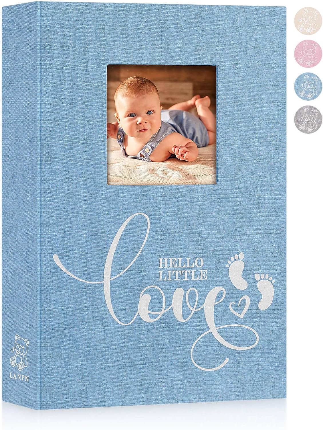 Lanpn Baby Fotoalbum 10x15 - Großes, Leinen Einsteckalbum für 300 Fotos Lanpn Baby Fotoalbum 10x15 - Großes, Leinen Einsteckalbum für 300 Fotos