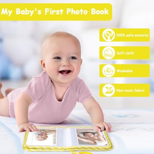 Aolso Baby-Stofffotoalbum mit Anhänger – 17 Fotos, ab 0 Monaten