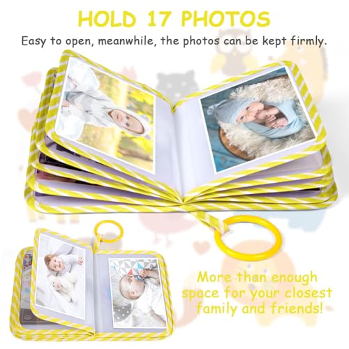 Aolso Baby-Stofffotoalbum mit Anhänger – 17 Fotos, ab 0 Monaten