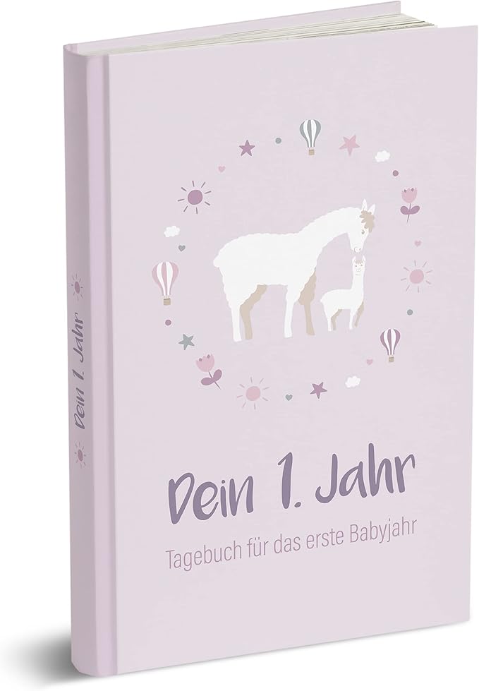 mintkind Babyalbum „Dein erstes Lebensjahr" – A5 Rosa Flieder