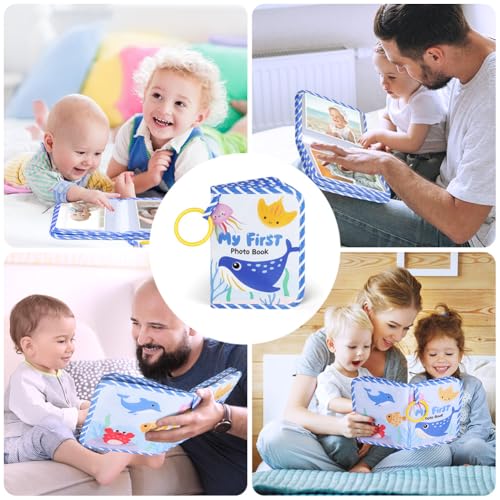 Aolso Baby-Stofffotoalbum mit Anhänger – 17 Fotos, ab 0 Monaten